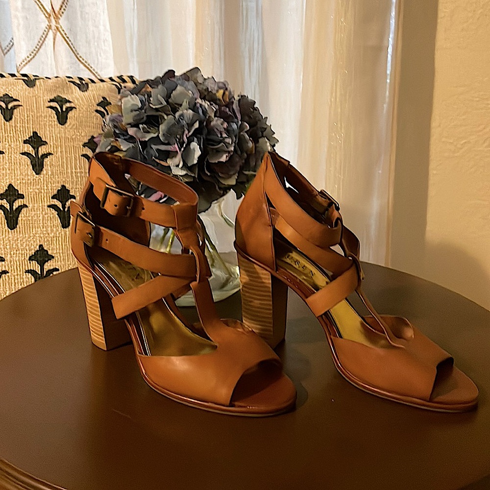 Lauren Heeled Leather Sandal